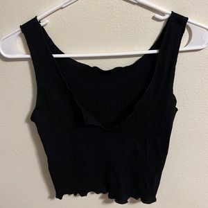 Shein, size medium, black tan top.